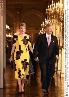 Belgian royal couple at concert in the palace