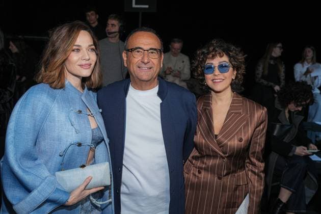 Milan Fashion Week, guests at the Ermanno Scervino fashion show