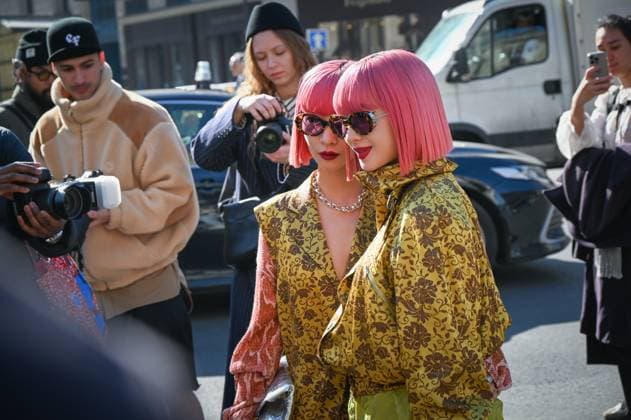 Paris Fashion Week, guests at the Dries van Noten fashion show