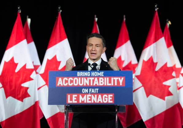 Canada, Pierre Poilievre at press conference in Toronto