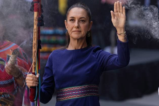 Mexico, Claudia Sheinbaum on International Womens Day in Mexico City