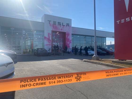 Canada, Last generation protest at Tesla in Montreal