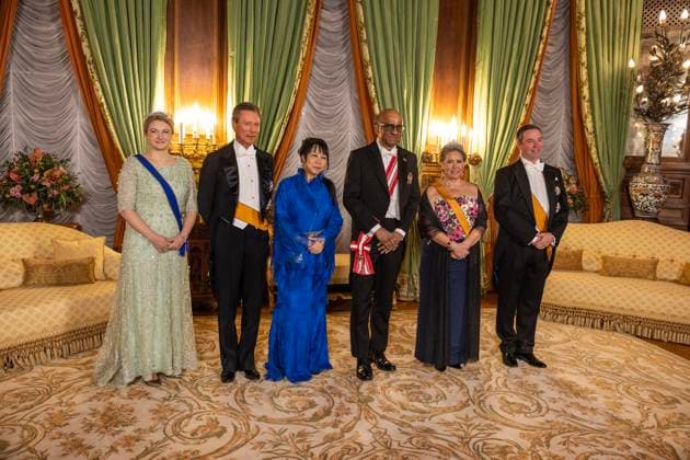 Luxembourg royals organised a gala dinner for Tharman Shanmugaratnam from Singapore