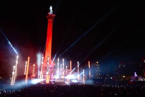 David Guetta at Trafalgar Square in London on the occasion of the MTV Eurpean Music Awards