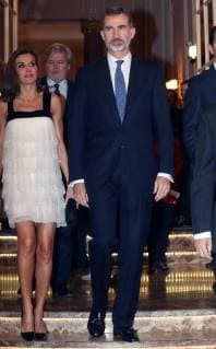 King Felipe and Letizia at the Francisco Cerecedo Journalism Award Ceremony in Madrid