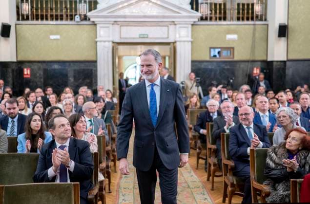 Spain, King Felipe at award ceremony in Madrid