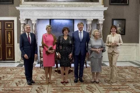 Dutch Royal Family during the Erasmus Award Ceremony in Amsterdam
