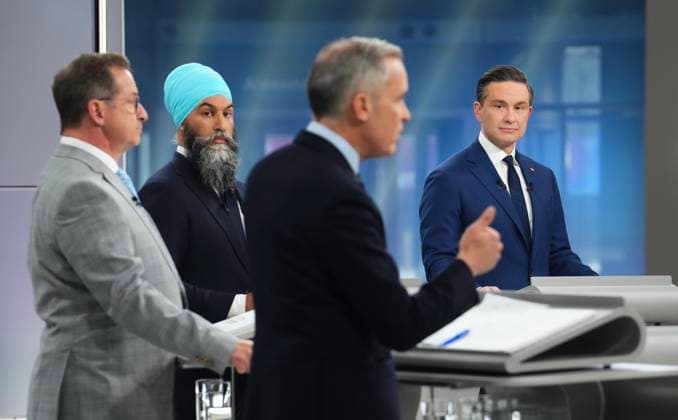 Parliamentary election in Canada, TV debate of the candidates in Montreal