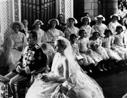 Wedding of Prince Rainier III and Grace Kelly in Monaco, 70th anniversary on 19 April