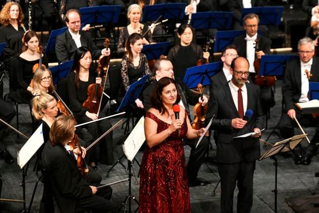 Dresden Philharmonic Orchestra during the Antonin Dvorak Music Festival in Pribram