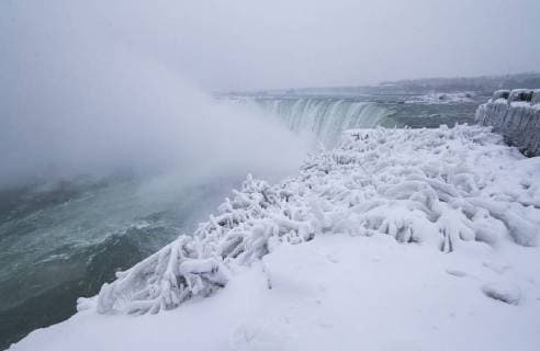 Ice cold at Niagara Falls in Canada