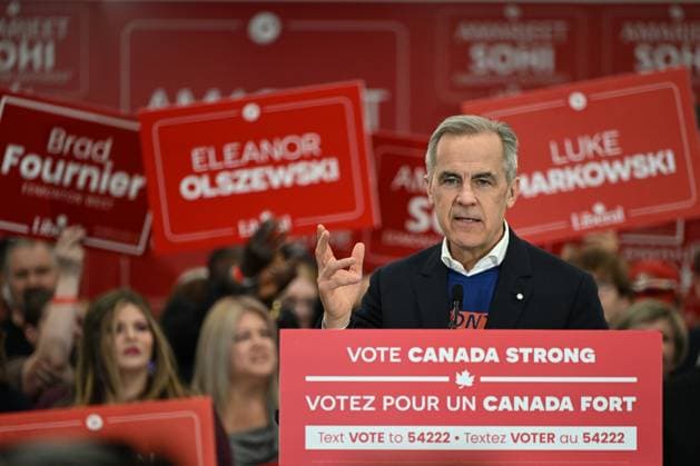 Canada, Mark Carney election campaign in Edmonton