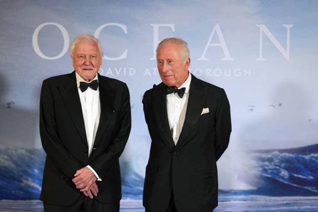 King Charles III at the Ocean with David Attenborough premiere in London