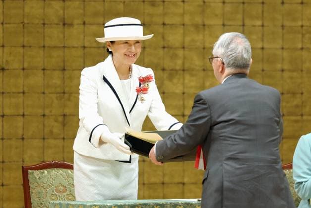 Japan, Empress Masako at the award ceremony in Tokyo