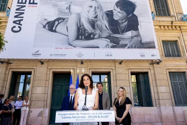 Cannes International Film Festival, opening of the exhibition Cannes fait le mur