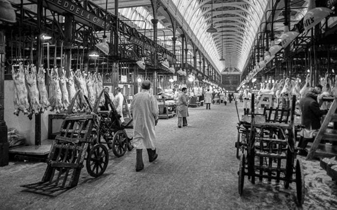 IMAGO archive, Great Britain, Smithfield wholesale meat market in London 1980