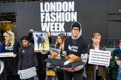 London Fashion Week - Anti-Fur Campaign