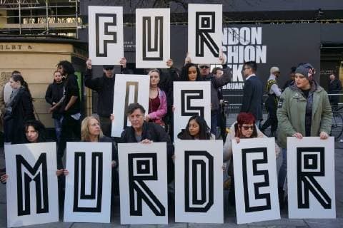 London Fashion Week - Animal Welfare Protests