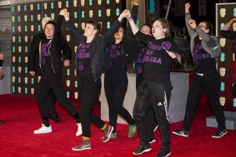 BAFTA Awards 2018 - Time s Up protests on the red carpet