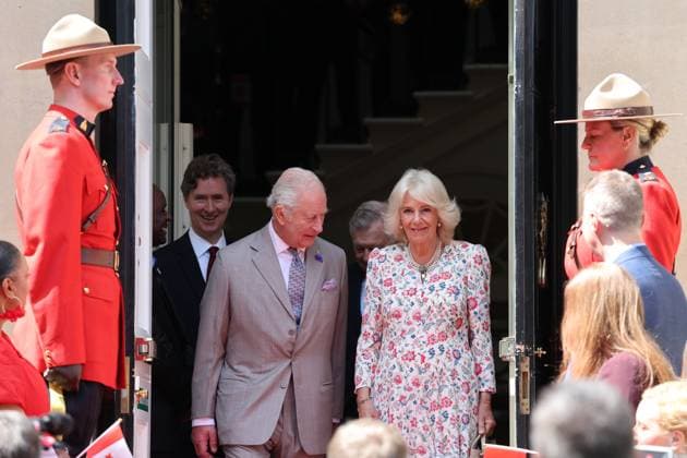King Charles III and Queen Camilla visit Canada House in London