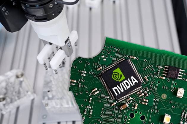 Chip company Nvidia increases sales enormously, archive and symbol images