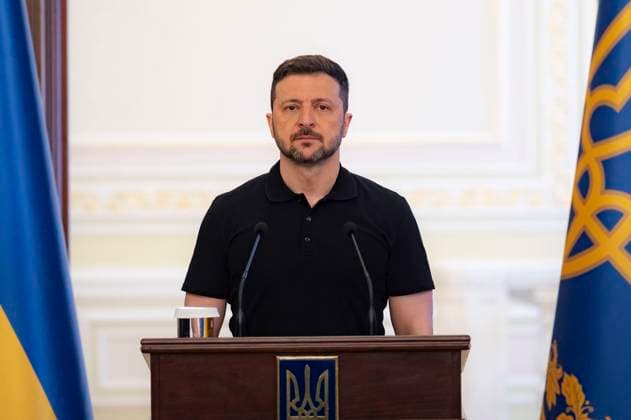 Kiev, Volodymyr Selensky during the award ceremony in honour of the special forces and their families