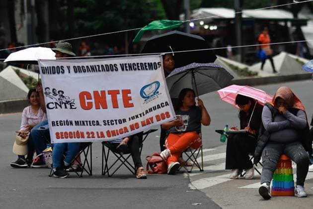 Mexico, strike by education workers in Mexico City