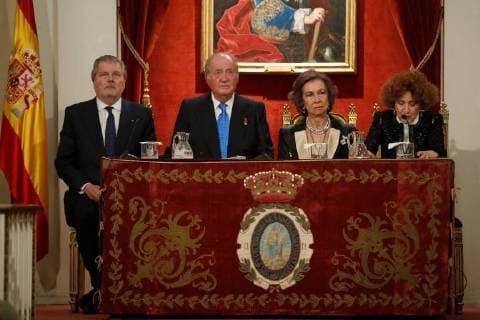 Juan Carlos is honoured by the Spanish Royal History Academy