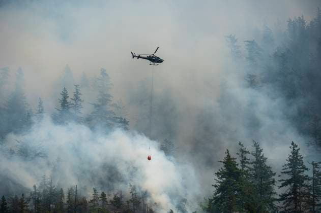 Canada, forest fire near Squamish, British Columbia