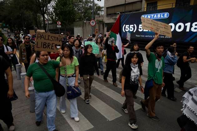 Mexico, pro-Palestinian protests in Mexico City