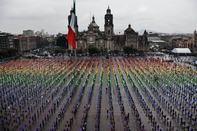 Mexico, record attempt, worlds largest LGBTTTIQA flag in Mexico City