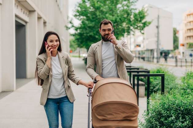 Mothers of young children are significantly less likely to be in employment than fathers, symbolic images