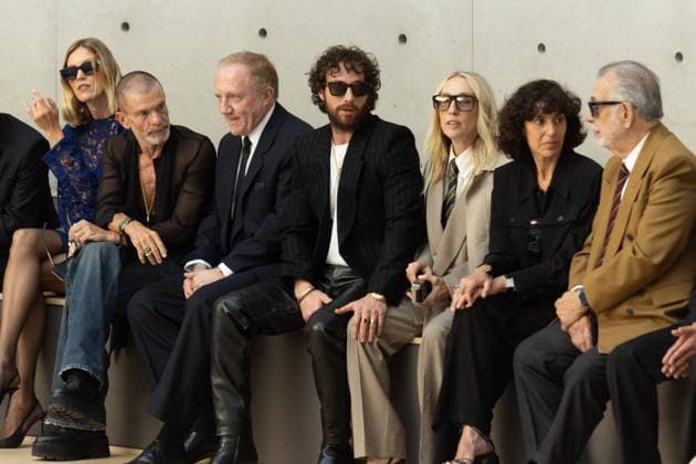 Paris Fashion Week, guests at the Yves Saint Laurent fashion show