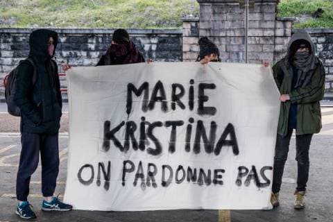 Protests at the edge of a concert by Bertrand Cantat in Lyon