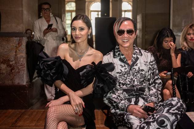 Paris Fashion Week, guests at the Georges Hobeika fashion show