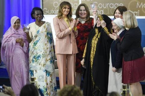 Melania Trump during the Women of Courage Award in Washington