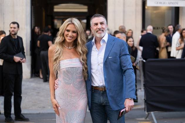 Paris Fashion Week, guests at the Georgio Armani fashion show