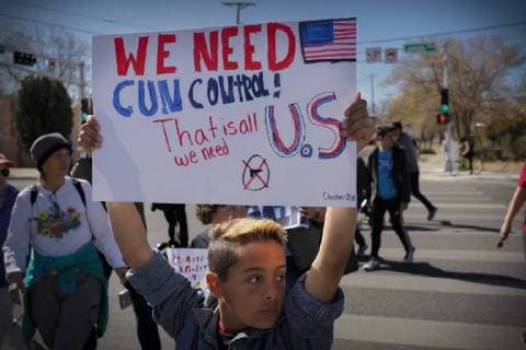USA: March for our lives in Albuquerque, New Mexico