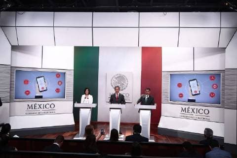 Mexico: TV duel in presidential election campaign in Mexico City
