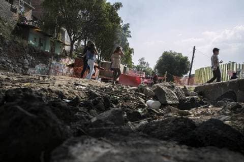 Mexico, damage after earthquake in Xochimilco