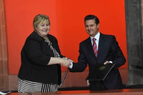 Mexico: President Nieto receives Norwegian Prime Minister Solberg