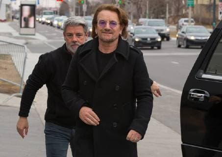 U2 singer Bono in Laval, Canada