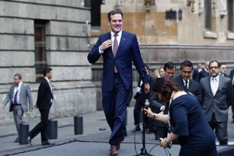 Mexico: Presidential candidate Lorenzo Cordova Vianello on his way to the TV duel in Mexico City