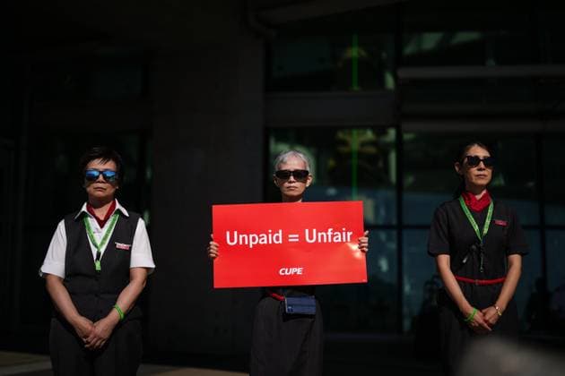 Air Canada flight attendant strike, impressions from Richmond