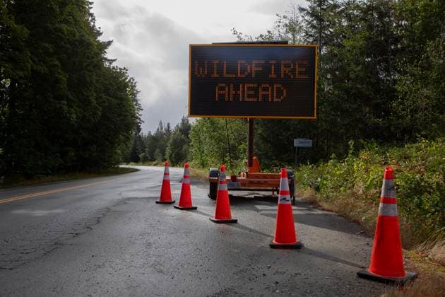 Canada, forest fires in Port Alberni