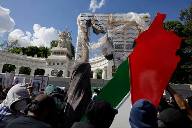 Mexico, Pro-Palestinian protest in Mexico City