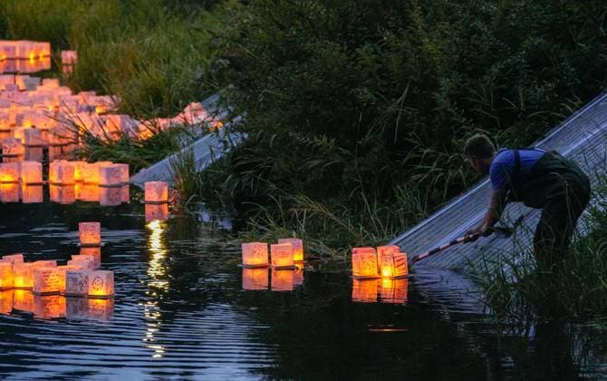 Canada, Water Lantern Festival in Coquitlam