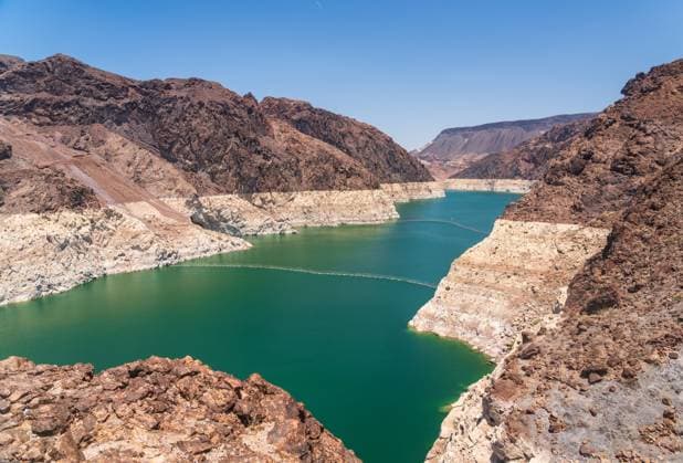 Low water levels in US reservoirs threaten the water supply for millions, archive images