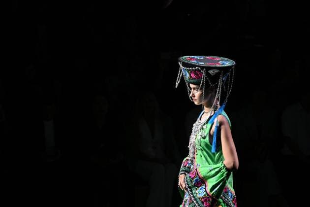 China Fashion Week - Fashion show with embroideries of the Yi ethnic group from Chuxiong Yi Prefecture