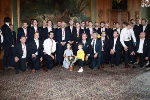 Swedish Royals receive the Swedish Ice Hockey World Champion